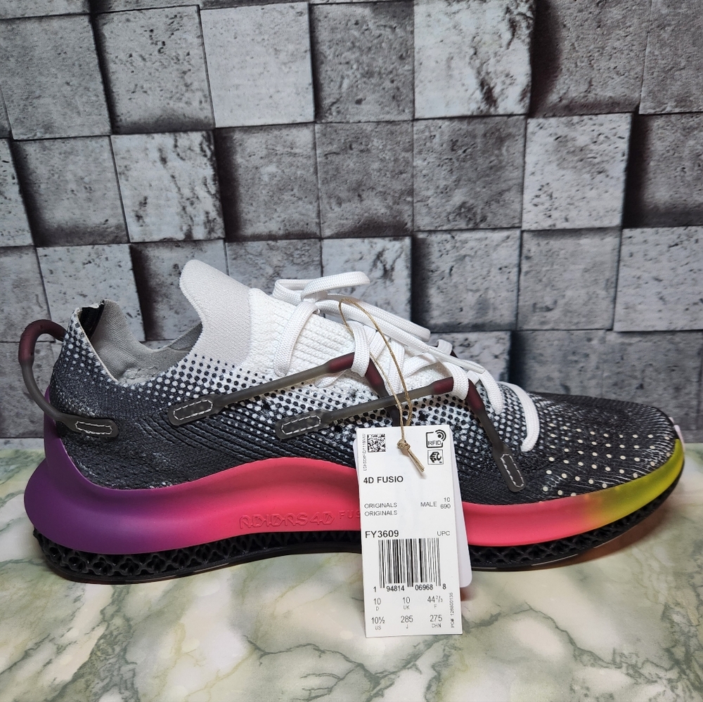 adidas Men's Athletic Shoes Gray White Pink Purple Gradient - Picture 3 of 13